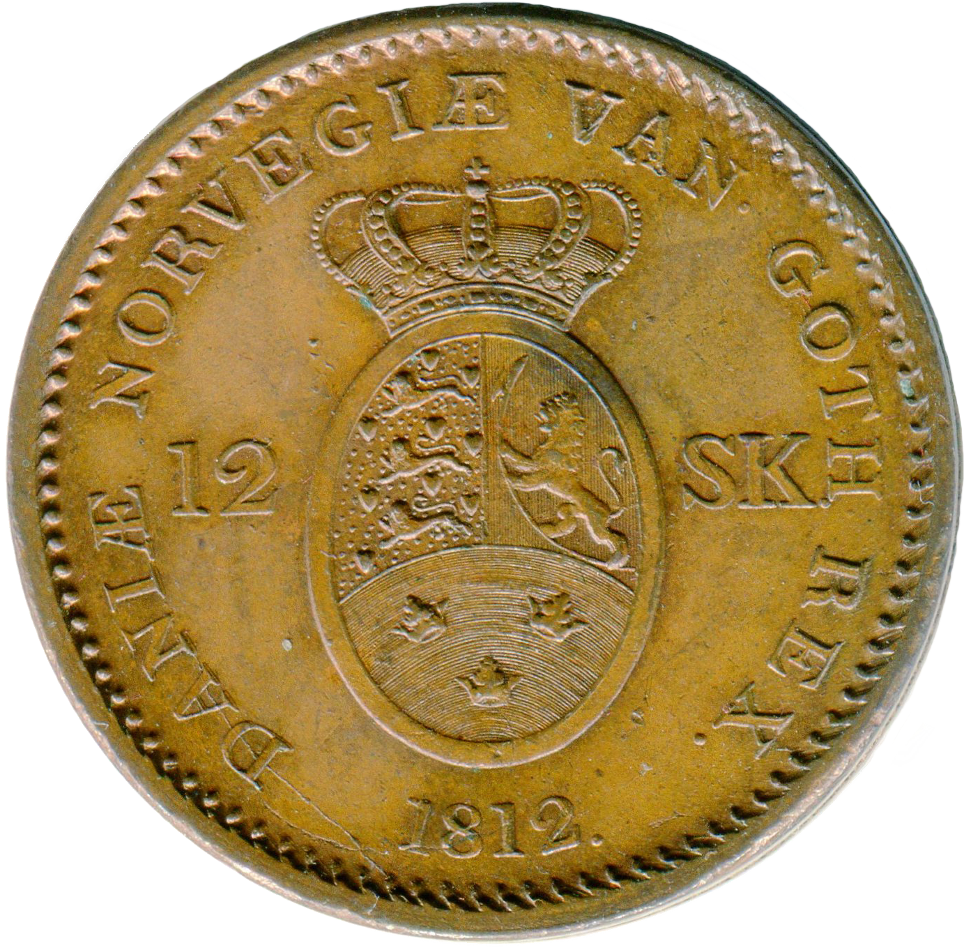 12 skilling 1812 — Obverse