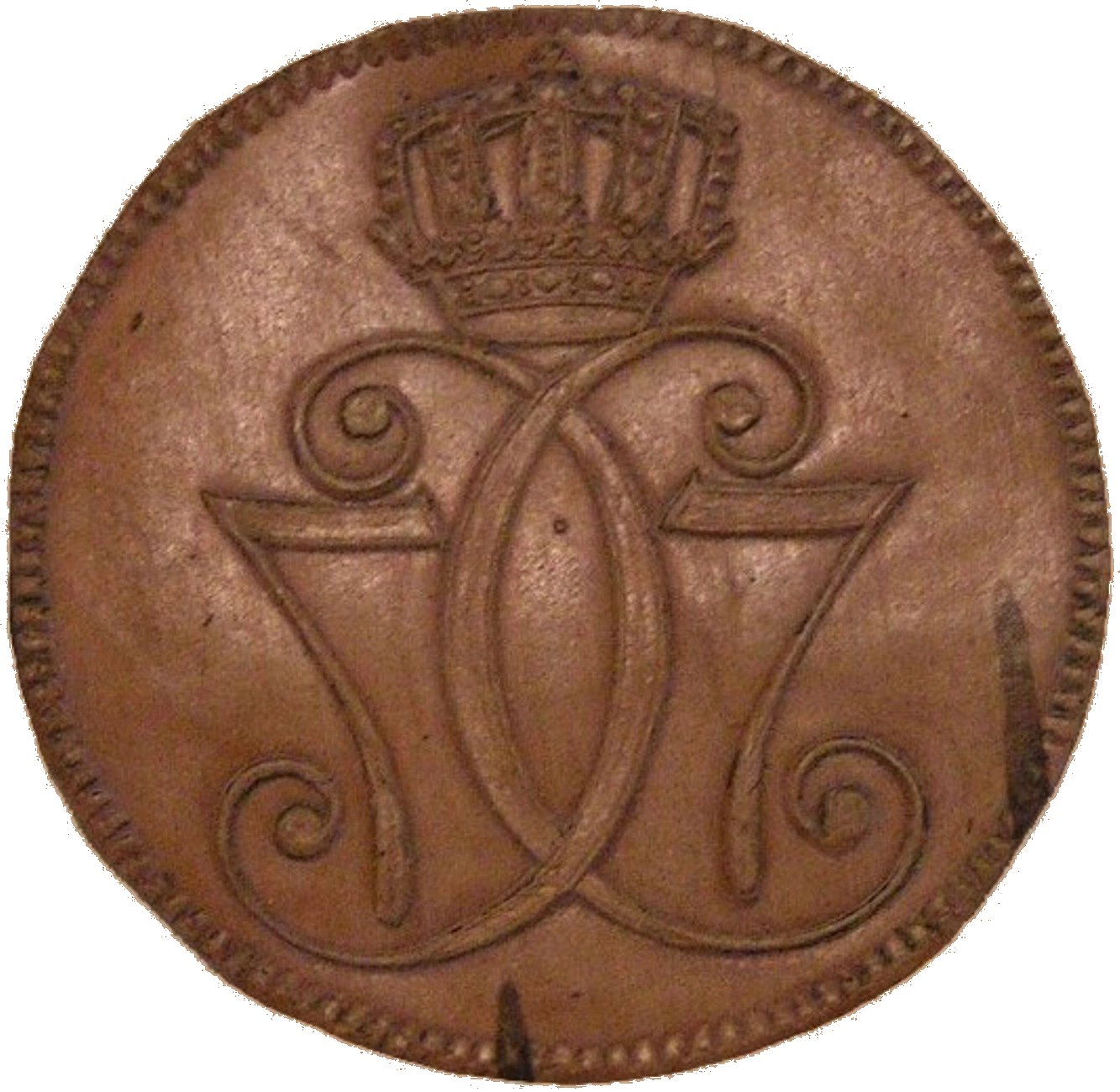 Test die made by Nicolai Wilhelm Wright