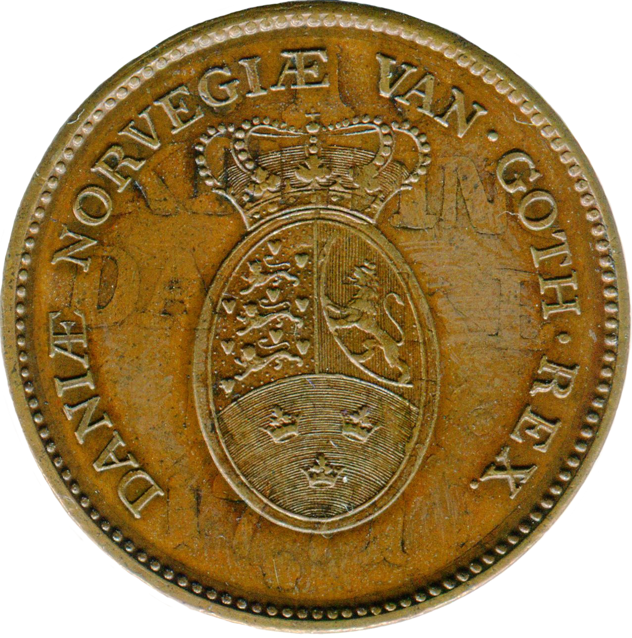 1/3 skilling (n.d.) — Obverse